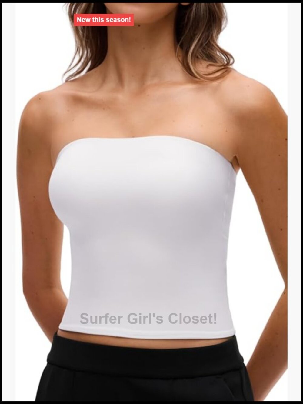 Butterluxe Double Lined Crop Tube Top - High Stretch Bandeau